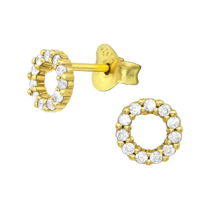 Montebello Oorbellen Alita - 925 Zilver Verguld - ∅6mm