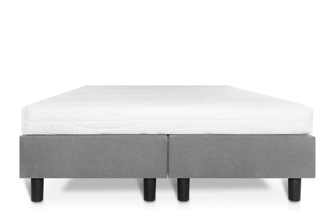 Boxspring Student Basic Lichtgrijs - 160x200 cm -  Comfort Foam Matras