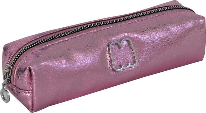 Etui metallic roze - Roze pennenetui - Back to School