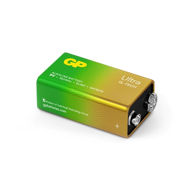 GP Ultra Alkaline 9V Blokbatterij (1-pack)