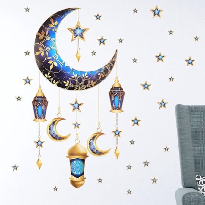 Dailygoody - Ramadan Muursticker - Eid Mubarak - Decoratieve