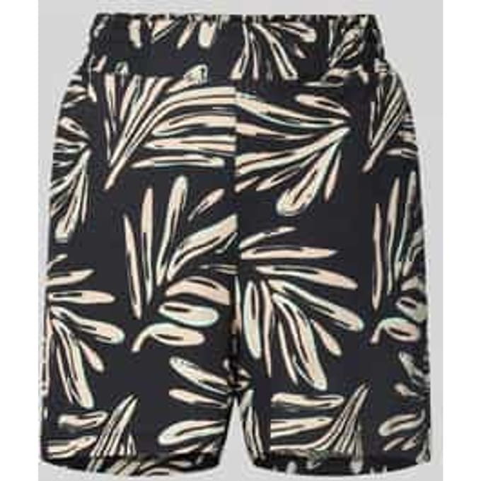 Korte relaxed fit broek met structuurmotief