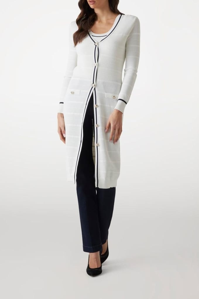 GUESS Marciano By Ada Long Cardi Sweater Macadamia Größe: M | Jacken Outlet | Damen