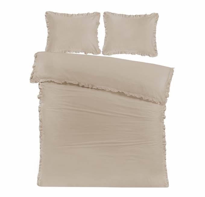 Papillon Fleur Dekbedovertrek - Tweepersoons - 200x200/220 cm - Zand