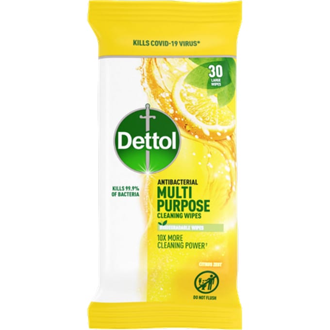 Dettol Citrus Zest AntibacteriÃ«le Multi-Purpose Reinigingsdoekjes - 30 stuks