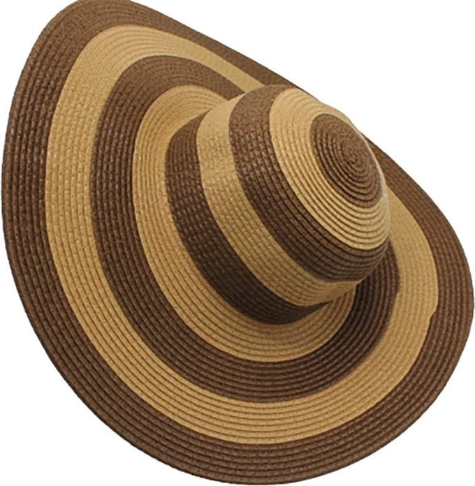 Zonnehoed Strandhoed Bruin-Beige. Maat: S