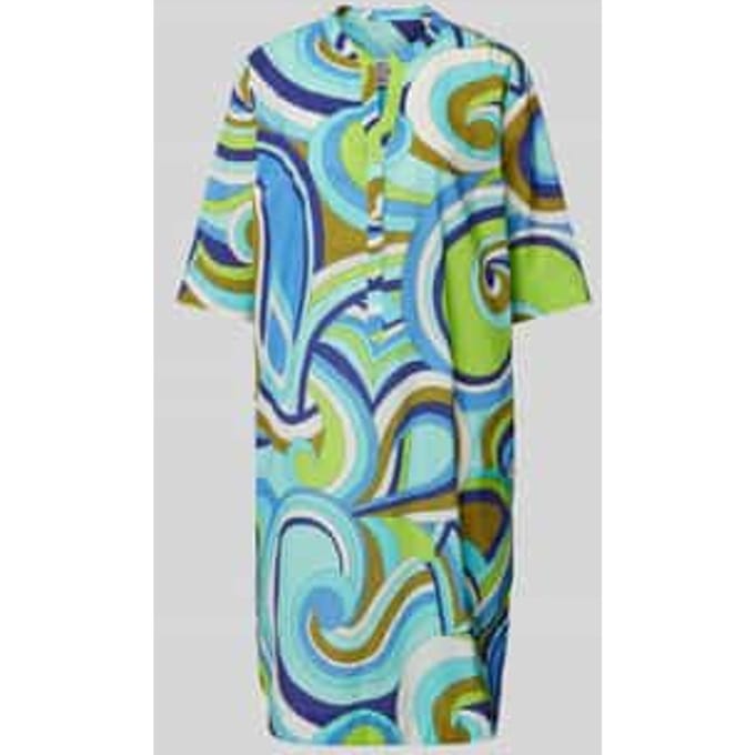 Knielange jurk met all-over print