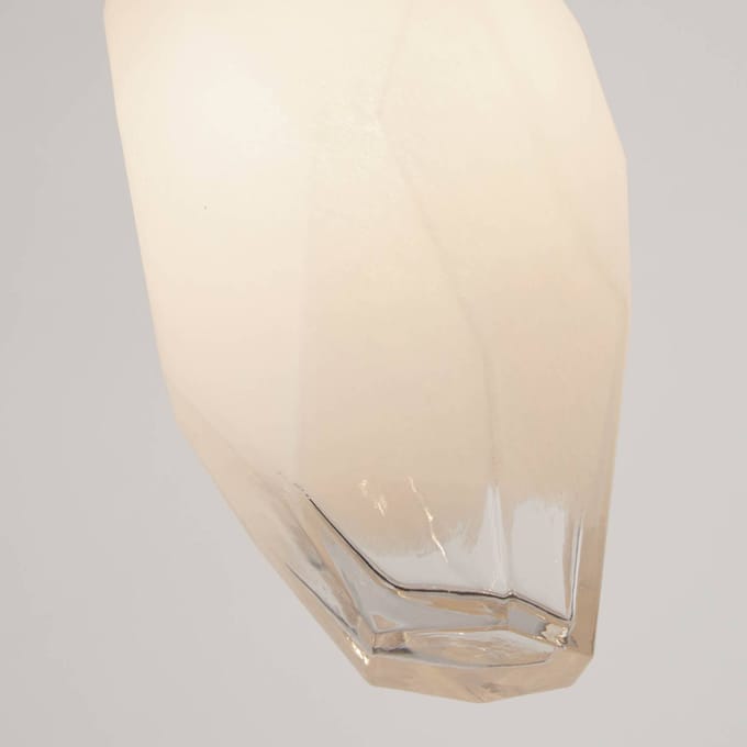 Searchlight Rocky hanglamp, 1-lamp, messingkleurig, staal, glas
