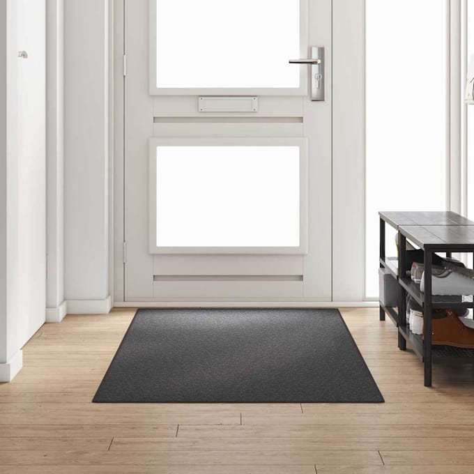 vidaXL - Tapijt - Loper - Donkergrijs - 100 - x - 250 - cm - 100% - Polypropyleen