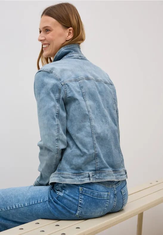 Denim jack met knoopsluiting