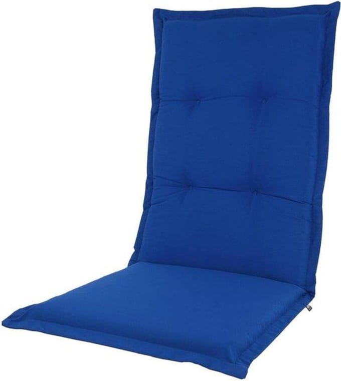 Madison Tuinstoelkussen hoge rug 50x123 cm Basic blue