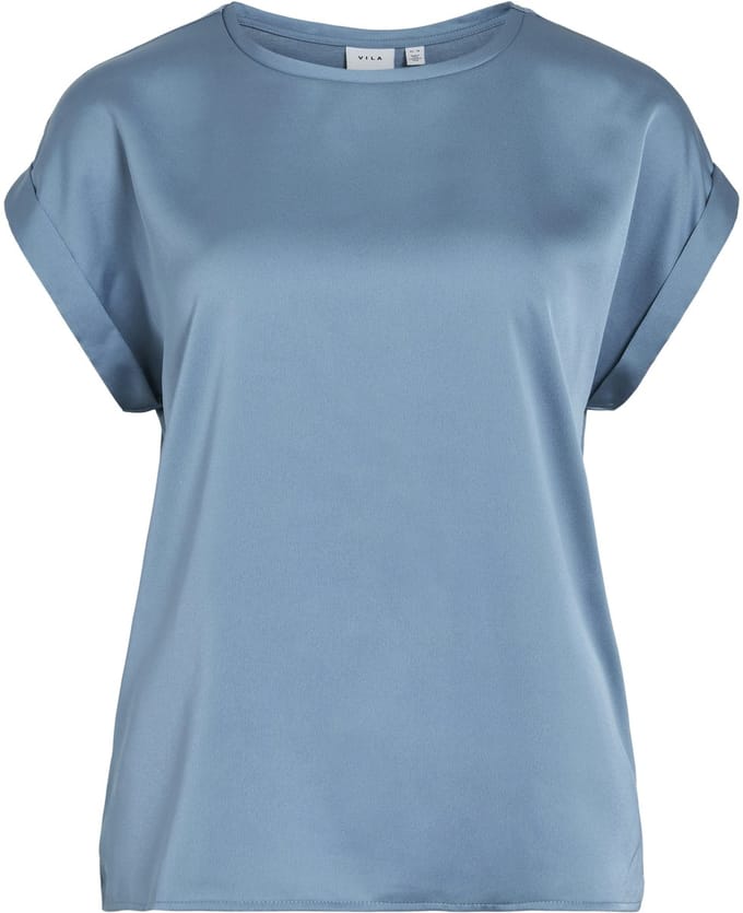 VILA - VIELLETTE S/S SATIN TOP - NOOS - Dames - Blouses