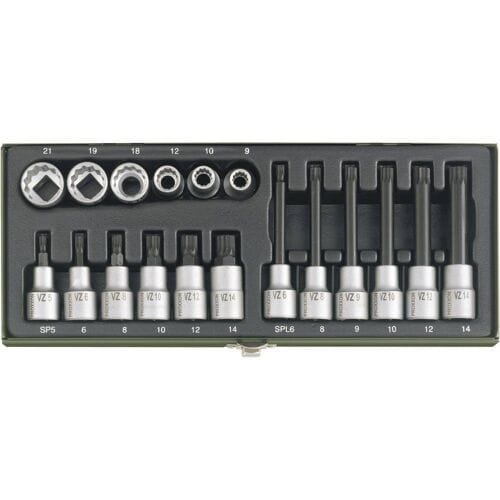 Proxxon Industrial 23 296 Dopsleutel-bitinzetset 1/2 (12,5 mm) 18-delig