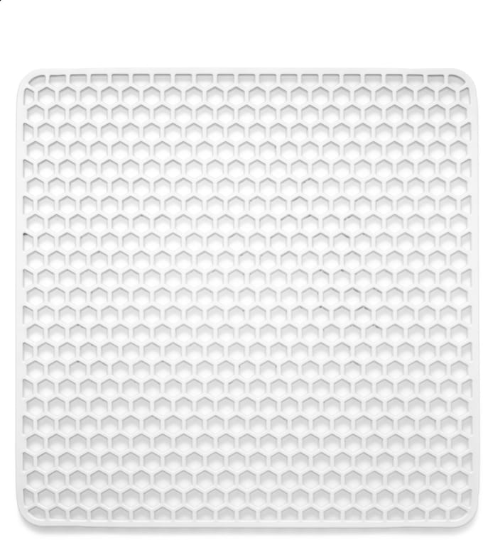 Bodo® Gootsteenmat - Vierkant - Onderzetter - Wit - 34.5 x 34.5 cm