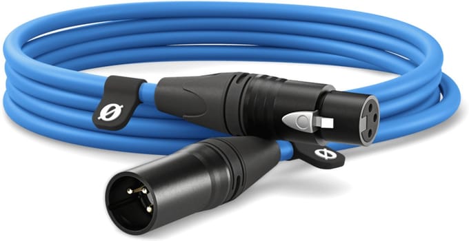 Rode XLR3M-B XLR Verbindingskabel 3 m Blauw