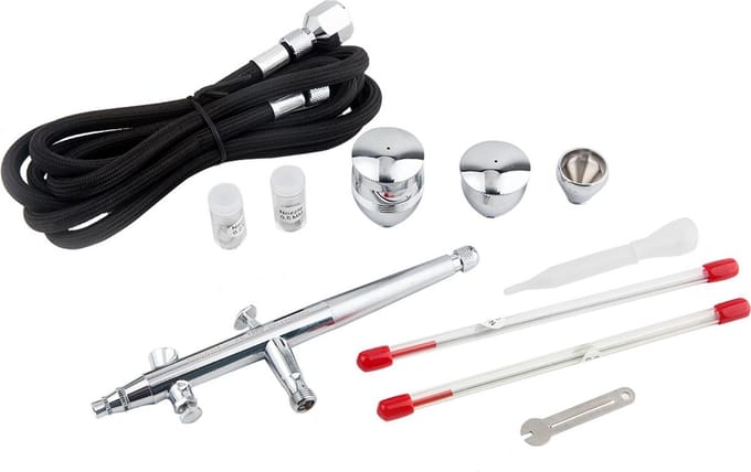 Fengda FE-186K Airbrush Pistool Set – Double Action – 2x Nozzle set