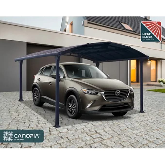 Palram |canopia - Carport Arcadia - Enkel - Grijs - 435x359cm