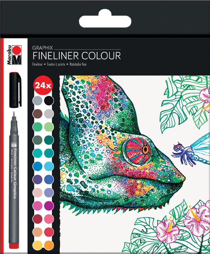 Marabu fineliner Colour Graphix 'Hypnotize', etui 24 stuks