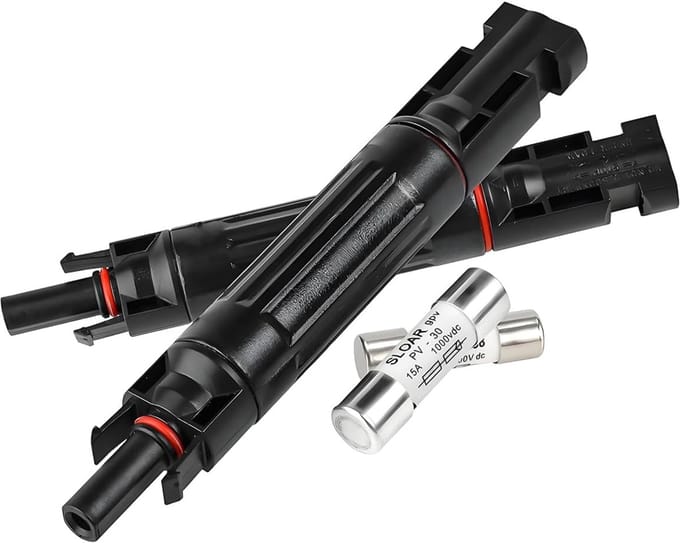 Zonnepaneel Connector - Snaarconnector Inline - Energie Systeem - IP67 Waterdicht - 30A - Zwart