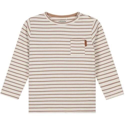 Prénatal baby shirt Light Mud Brown 68 heren