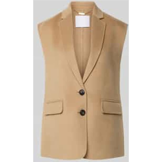 Gilet van wolmix met reverskraag