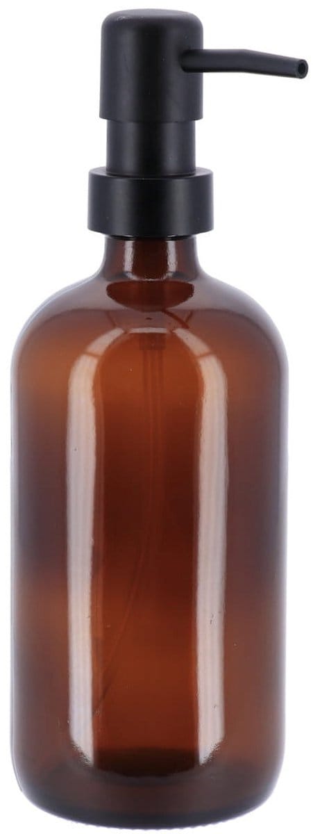 Tendance Zeeppompje/dispenser - amber - glas - 4 x 21 cm - 500 ml