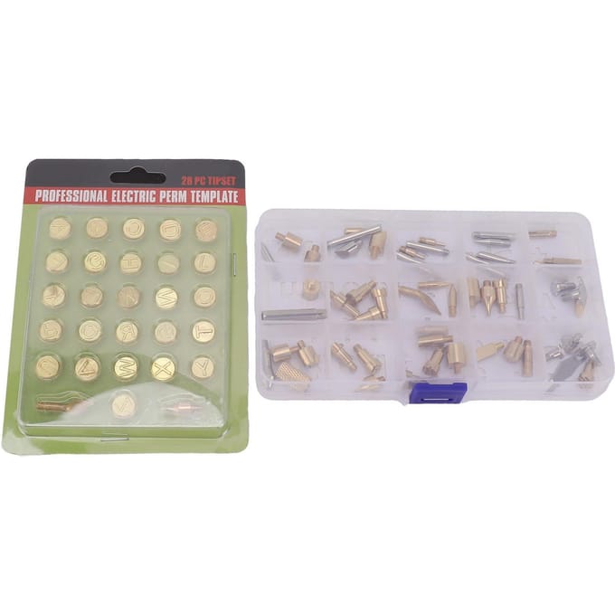 84 stuks Houtbrandtips Houtbrandgereedschap Kits Carving IJzeren Tip Houtbrandtips Letters voor white