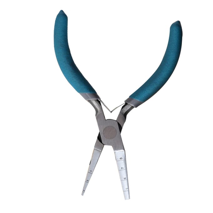 Pinces à boucler à double nez carré 6 pouces Multifonctionnelles avec échelles pour l'artisanat gray