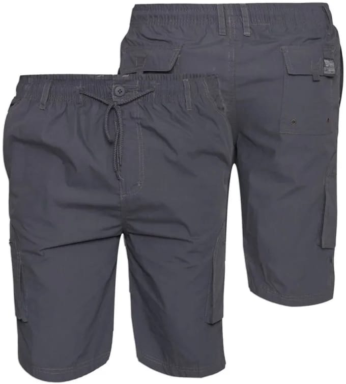 DUKE 555 NICK KORTE CARGO BROEK BLAUW/GRIJS MAAT 2XL