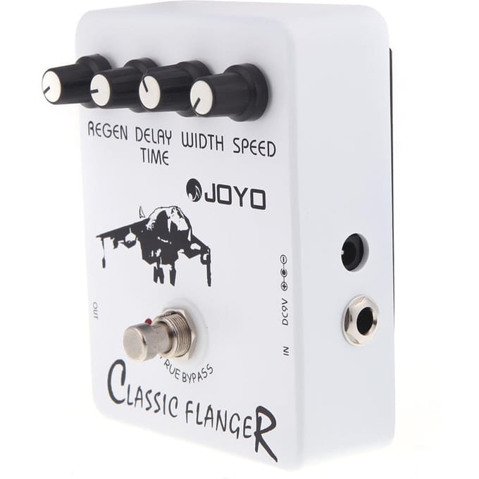 Joyo JF-07 Classic Flanger Gitaareffectpedaal met True Bypass Ontwerp wit