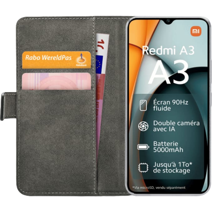 Mobilize Xiaomi Redmi A3(x) Portemonnee Hoesje Zwart