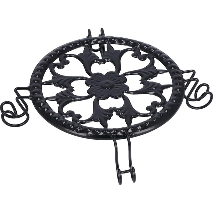 Support de pot de fleurs noir élégant léger stable en fer forgé rehausseur pour plantes pour salon balcon bureau black
