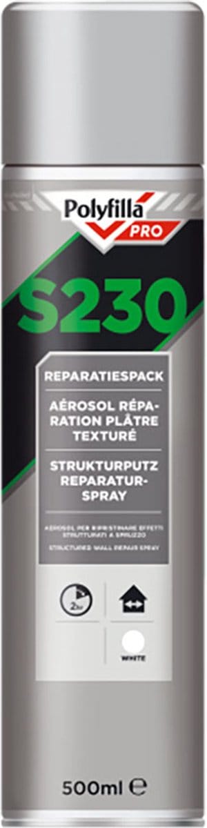 Polyfilla S230 Spackreparatie Pro - 0,5 Liter - Plamuur & Vulmiddelen