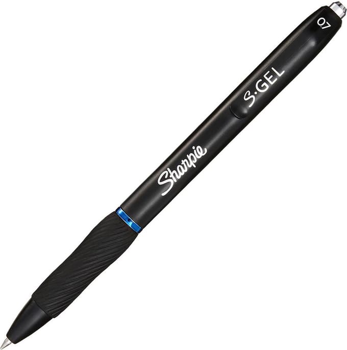 Sharpie S-Gel | Gelpennen | Medium punt (0,7 mm) | Blauwe inkt | 12 stuks