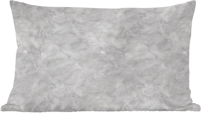 Sierkussens - Kussentjes Woonkamer - 60x40 cm - Grijs - Marmer - Mat