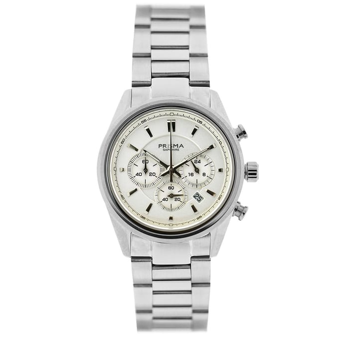 Prisma P.2065 Horloge Decade Chrono staal zilverkleurig 31,5 mm.