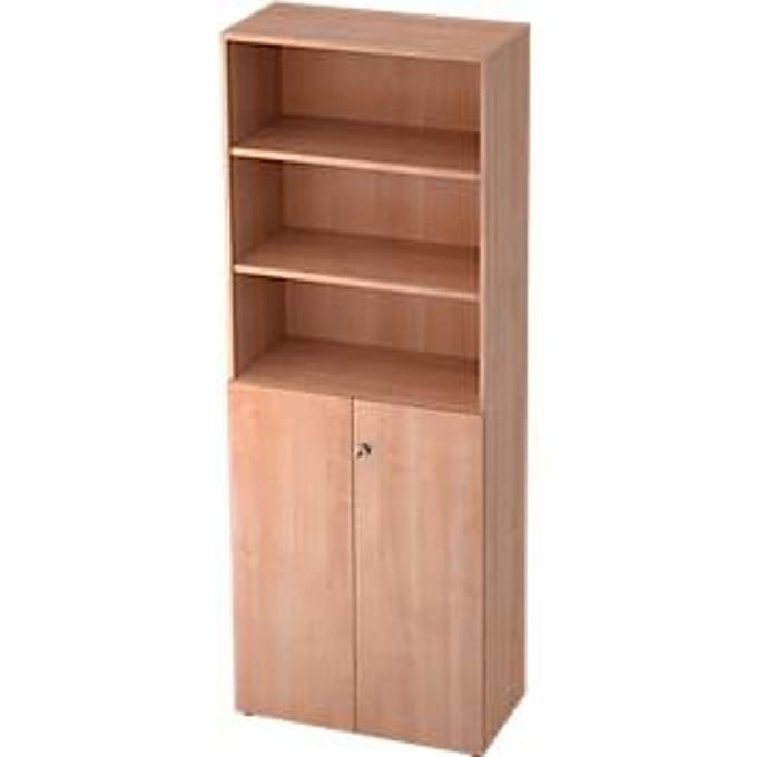 TOPAS LINE stellingkast, 3 OH legbord/3 OH deuren, walnoot/walnoot