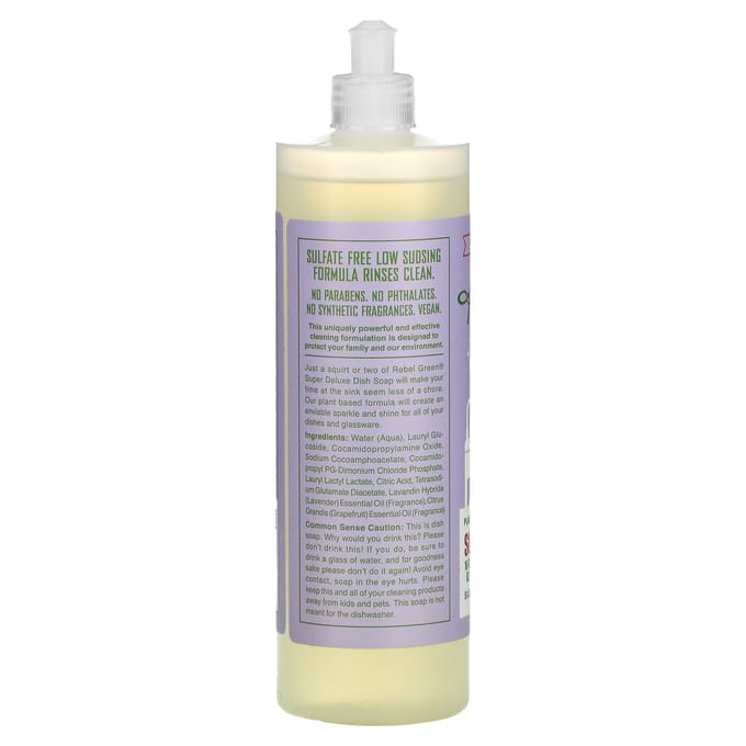 Super Deluxe Afwasmiddel, Lavendel & Grapefruit, 16 Fl Oz (473 ml) white