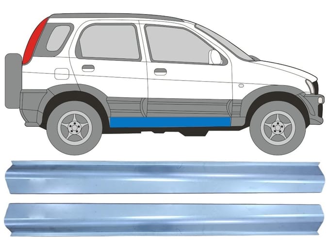 Reparatie dorpel voor Daihatsu Terios 1997-2005 / Links + Rechts / Set