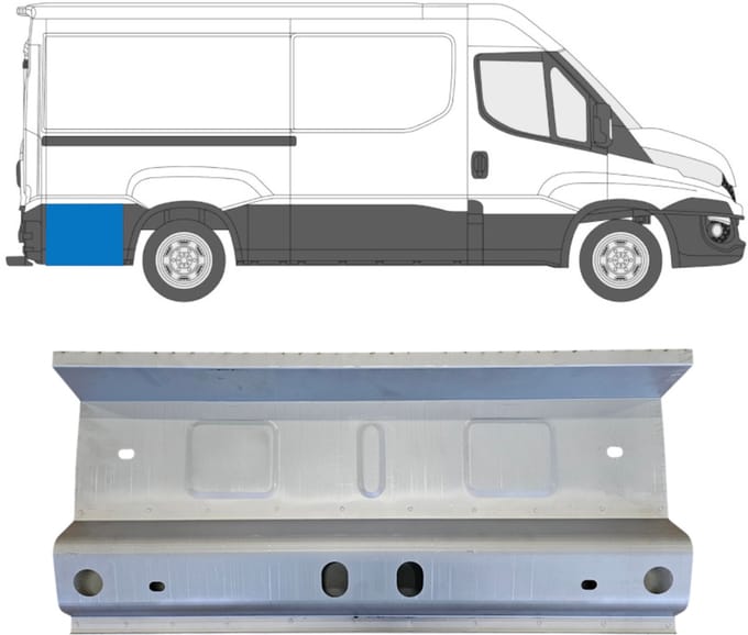 Plaatwerkdeel zijpaneel voor Iveco Daily 2014-2016 / Links = Rechts