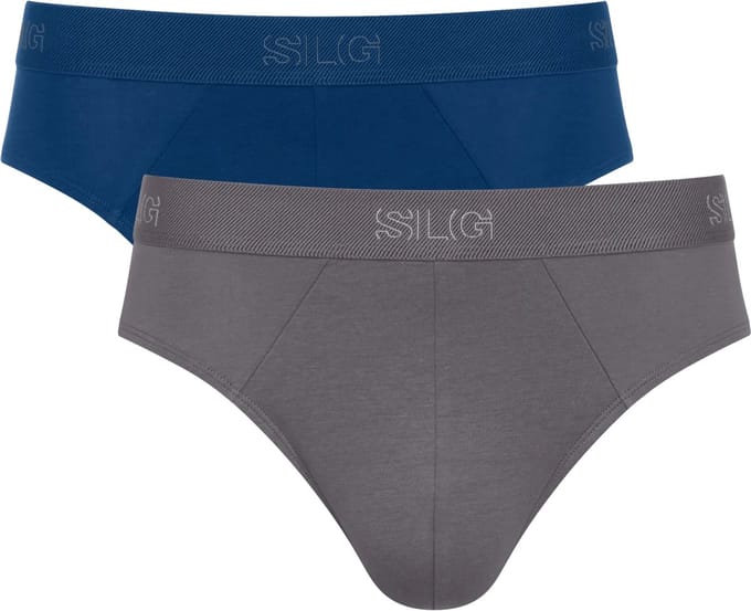 Sloggi SLG Base Brief C2P Heren Onderbroek - GRIJS BLAUW