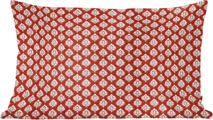 Sierkussens - Kussentjes Woonkamer - 60x40 cm - Chic - Patroon - Rood - Wit