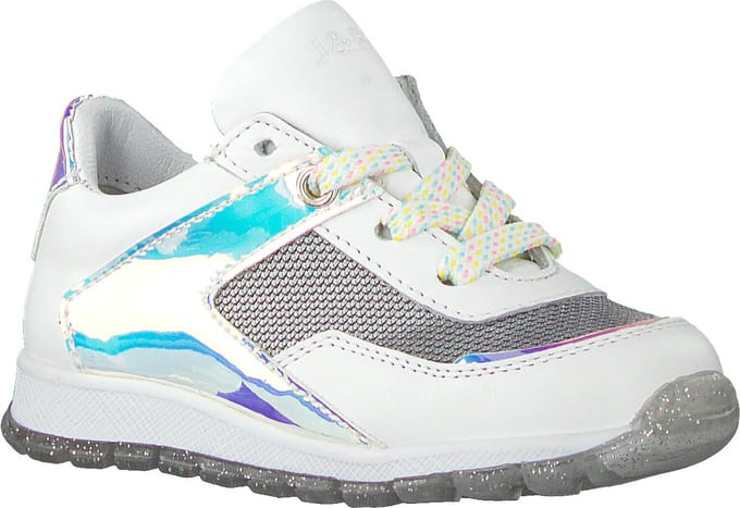 Jochie & Freaks 20104 Lage sneakers - Leren Sneaker - Meisjes - Wit - Maat 22