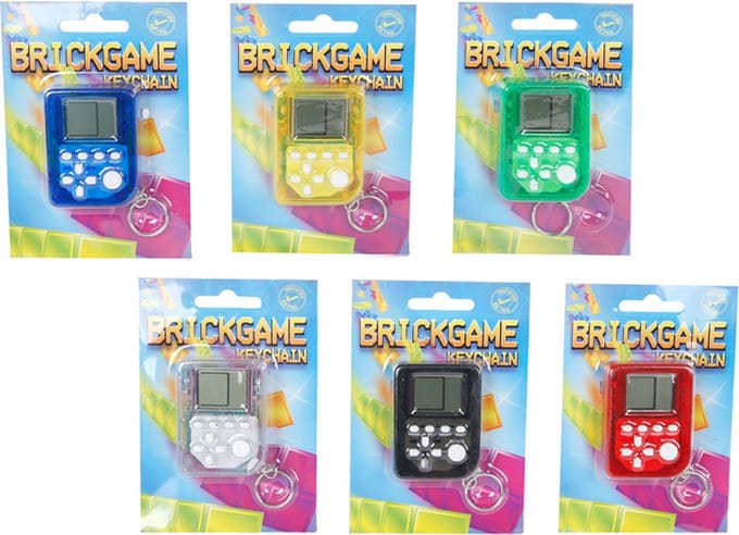 Mini Brickgame spel sleutelhanger retro spelcomputer met 26 spellen.