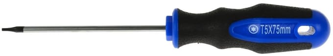 GEKO Torx schroevendraaier - T5 - 75 mm - Ergonomisch - Ophanggat