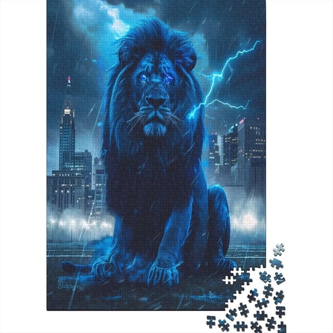 Leeuw Puzzel - Volwassen Puzzel - Ontspanning Thuis - Precisie Pasvorm - 75x50cm 1000 Stukjes