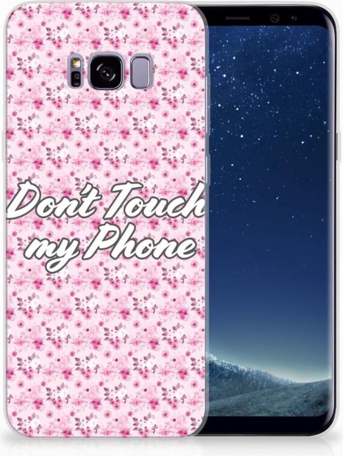 Samsung Galaxy S8 Plus Silicone-hoesje Flowers Pink DTMP