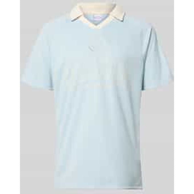 regular fit T-shirt met platte kraag model 'Heritage'