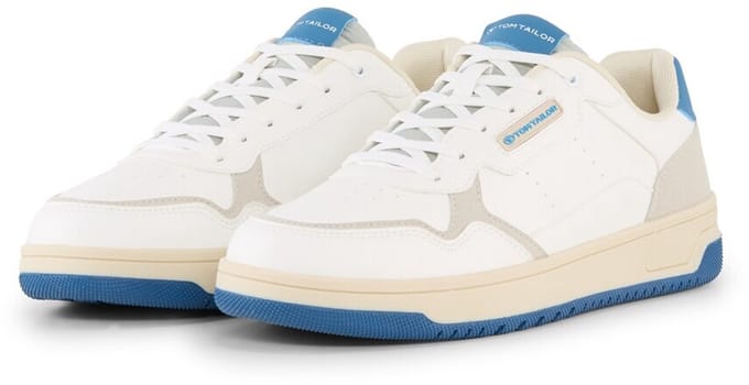 Tom Tailor - Sneakers met colour-blocking - Maat 40 - white-blue