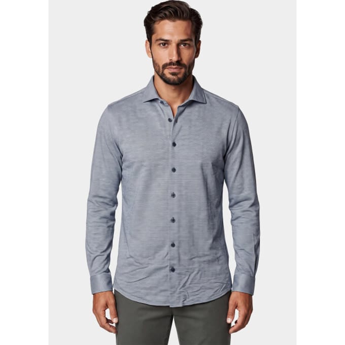R2 Amsterdam Overhemd heren knitted polyester sorona shir 134.wsp.013/014